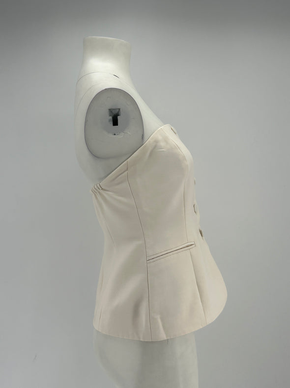 Top bustier en laine