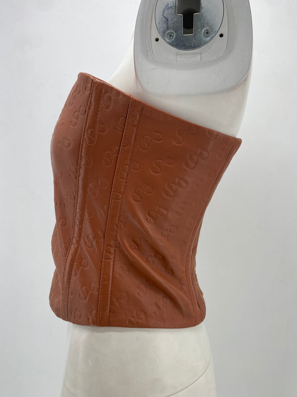 Bustier en cuir