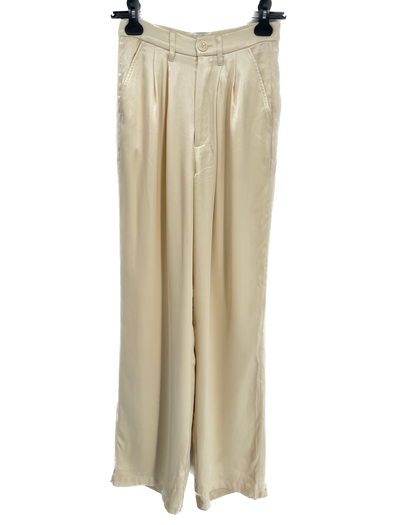 Pantalon blanc en soie
