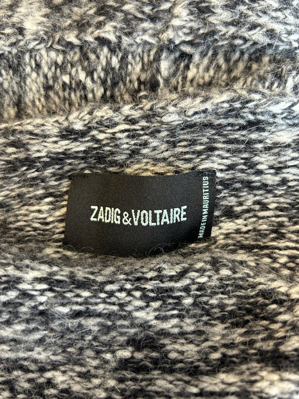 Cardigan gris chiné