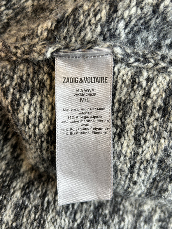 Cardigan gris chiné