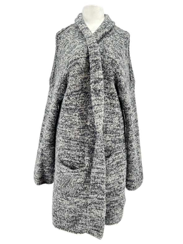 Cardigan gris chiné