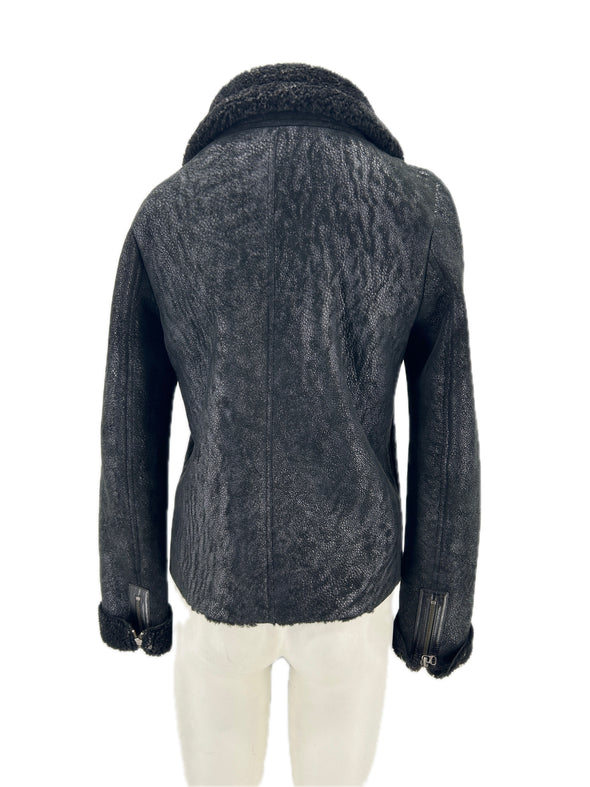 Peau lainée noire