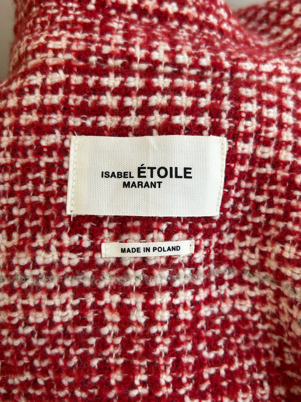 Manteau texturé rouge