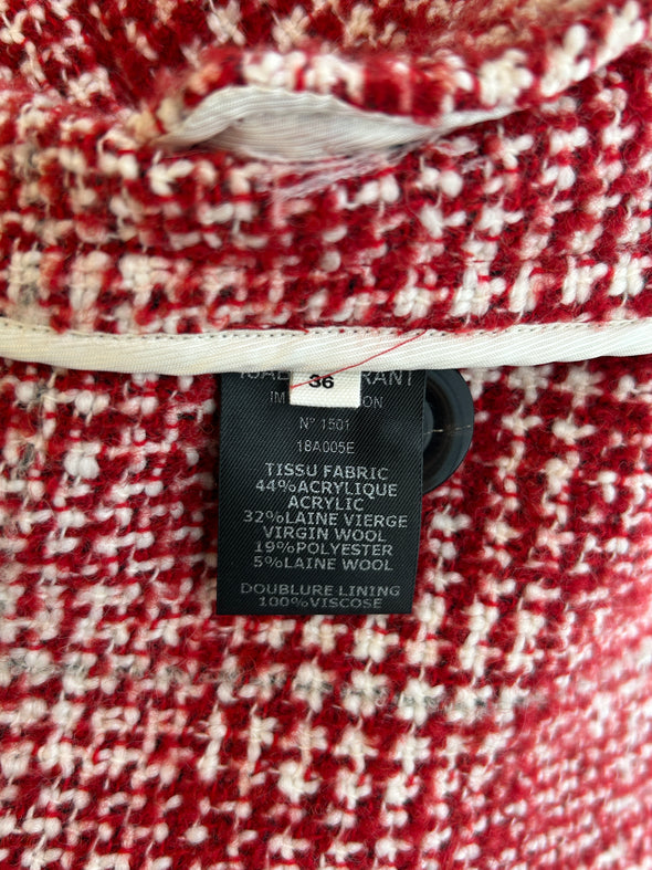 Manteau texturé rouge