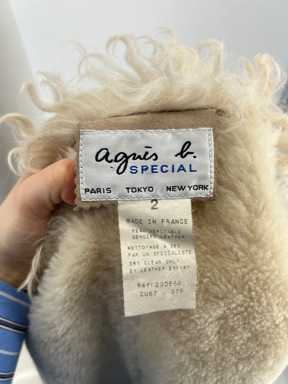 Peau lainée beige