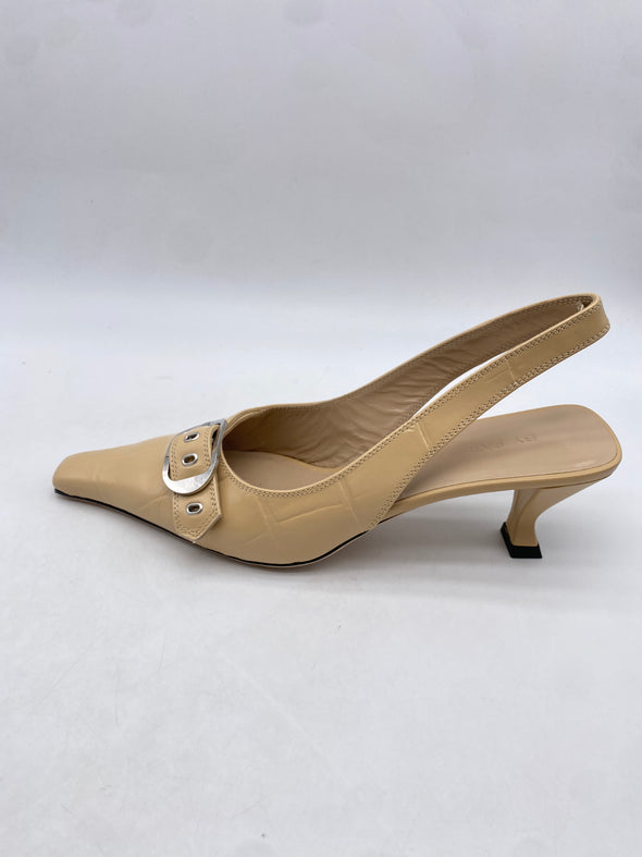 Slingbacks "Evita" en cuir