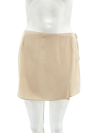 Jupe transparente beige en soie