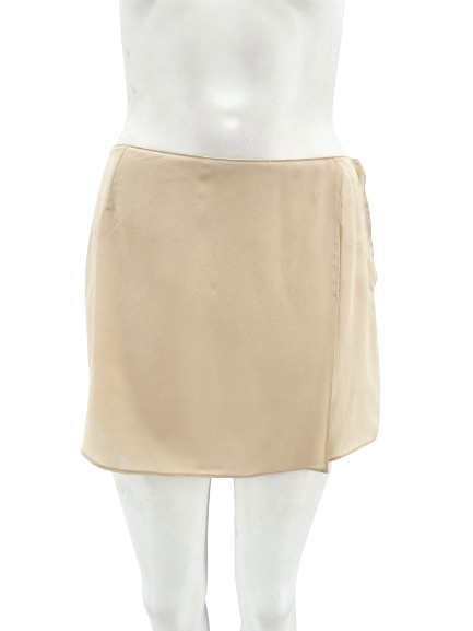 Jupe transparente beige en soie