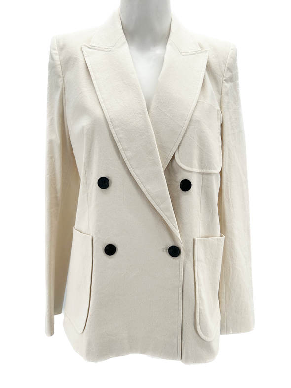 Blazer en lin blanc