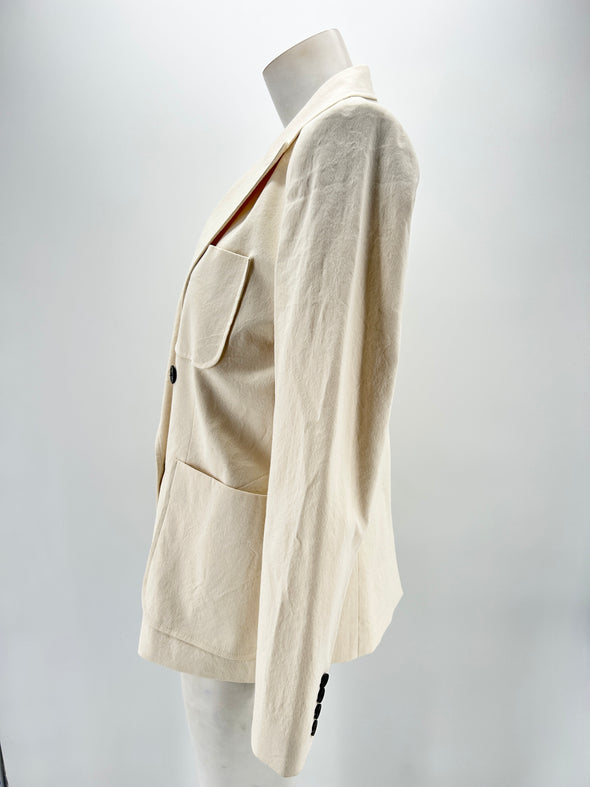 Blazer en lin blanc