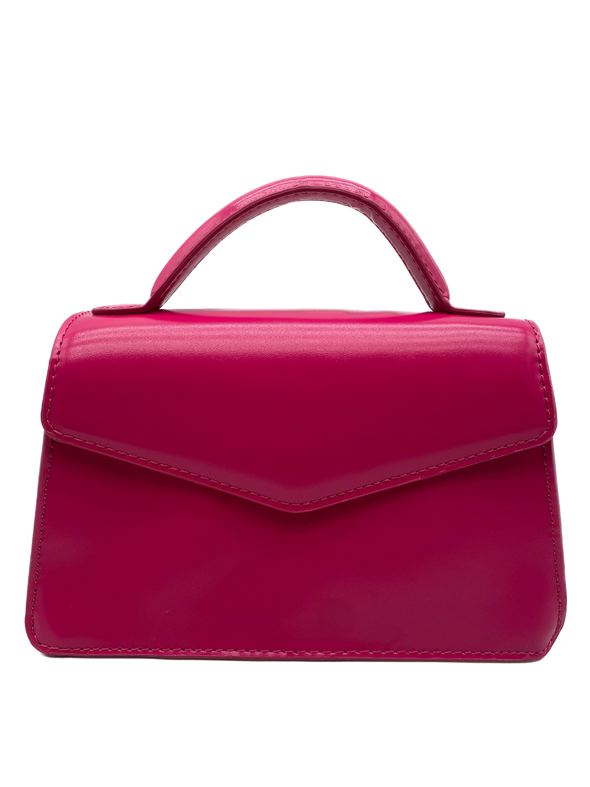 Sac à main en cuir vernis rose