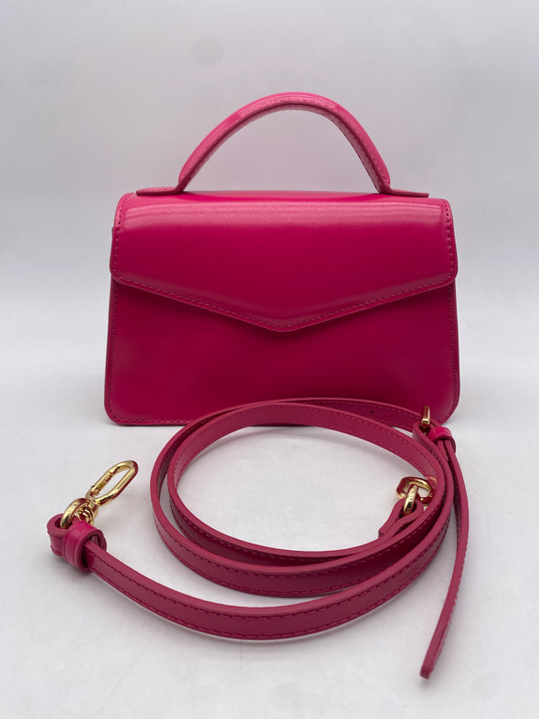 Sac à main en cuir vernis rose