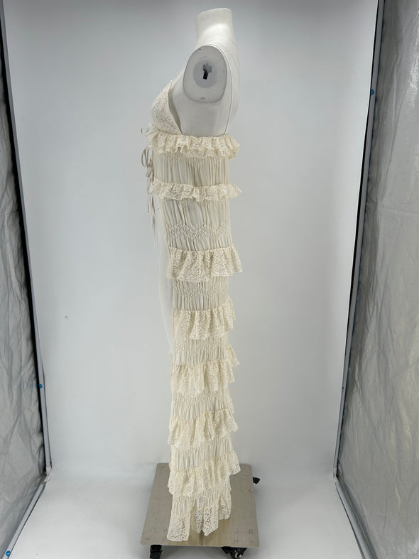 Robe blanche ouverte