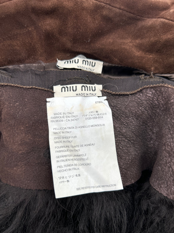 Manteau marron à fourrure