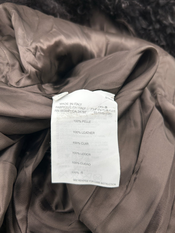 Manteau marron à fourrure