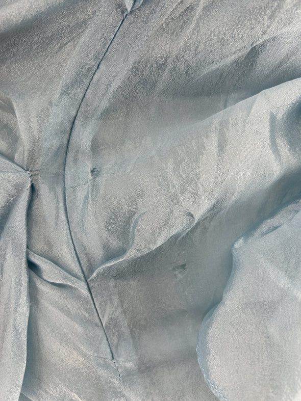 Robe drapée bleue