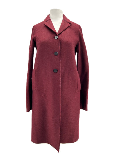 Manteau en laine bordeaux