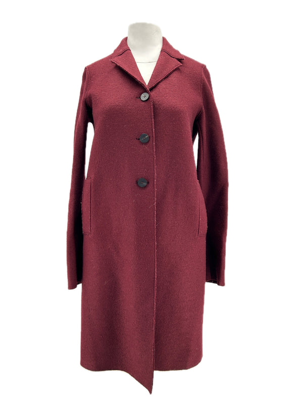 Manteau en laine bordeaux