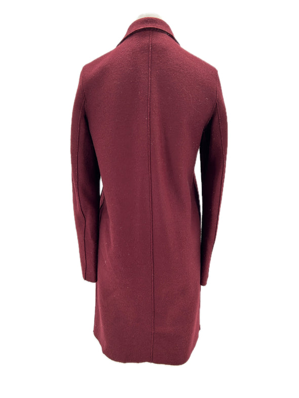 Manteau en laine bordeaux
