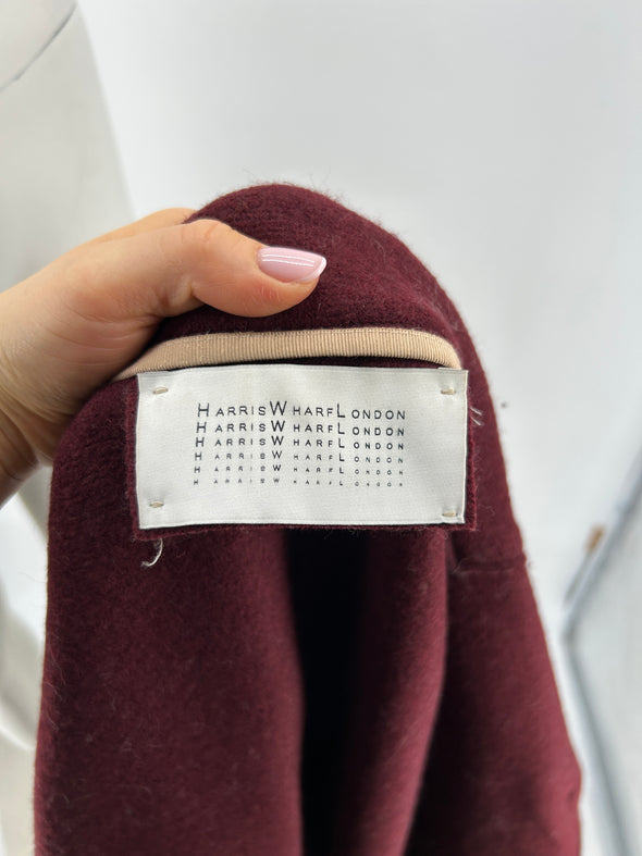 Manteau en laine bordeaux