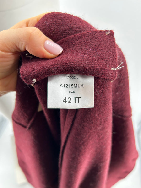 Manteau en laine bordeaux