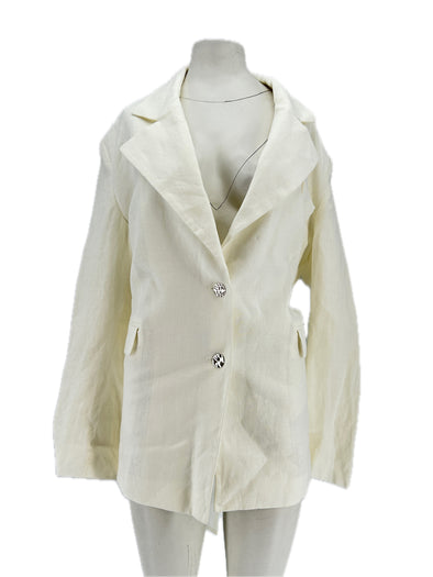 Blazer en lin blanc