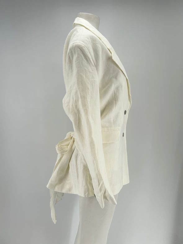 Blazer en lin blanc