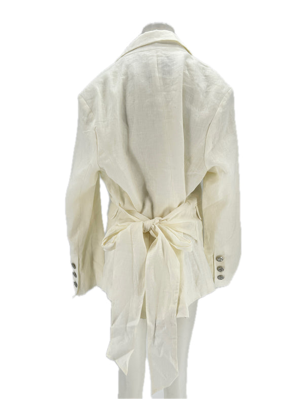 Blazer en lin blanc