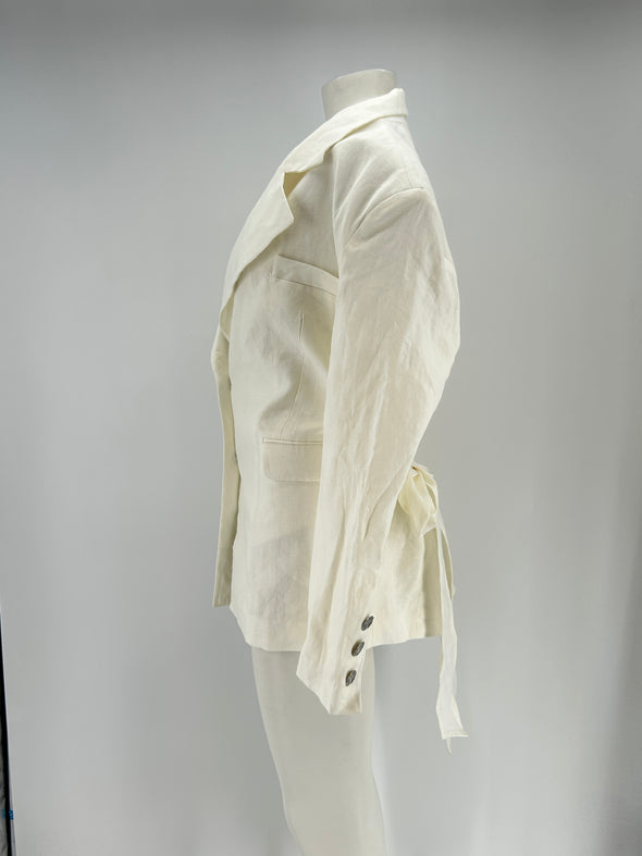 Blazer en lin blanc