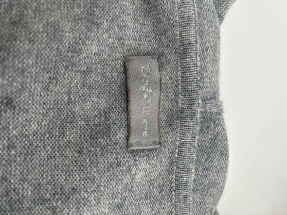Gilet gris à capuche