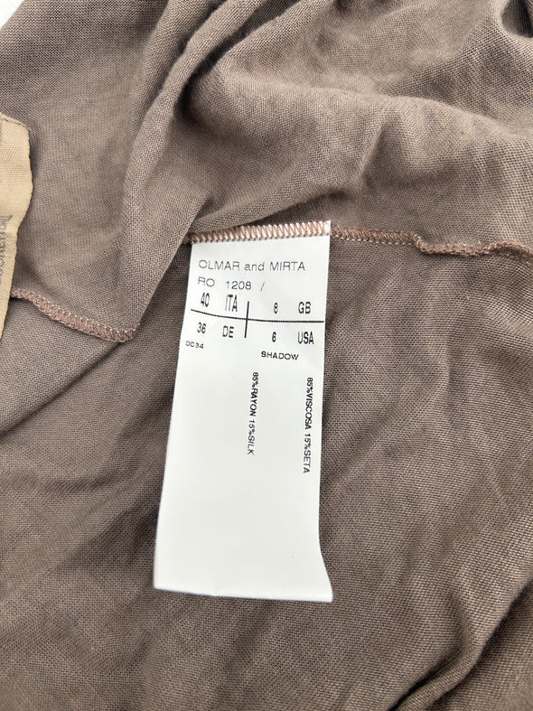 Tunique taupe à dos nu