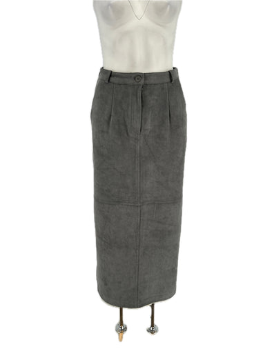 Jupe en daim grise
