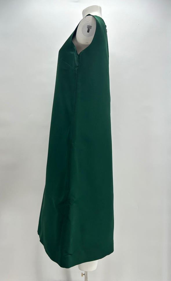 Robe verte en soie