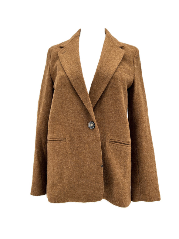 Blazer en laine camel