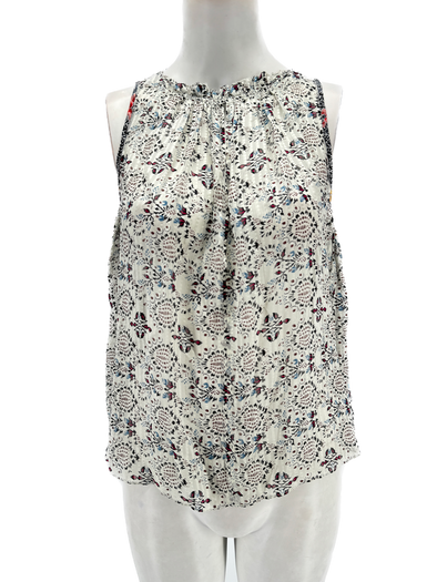 Top imprimé en soie