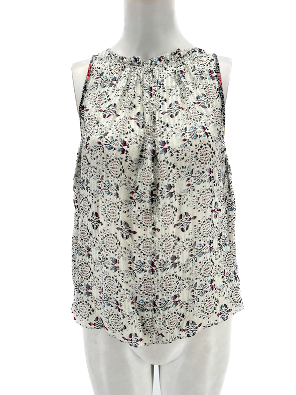 Top imprimé en soie