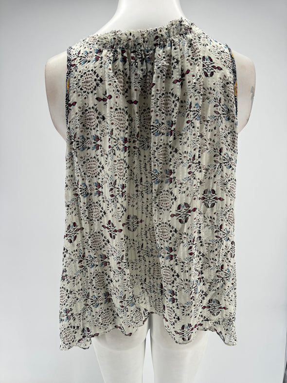 Top imprimé en soie