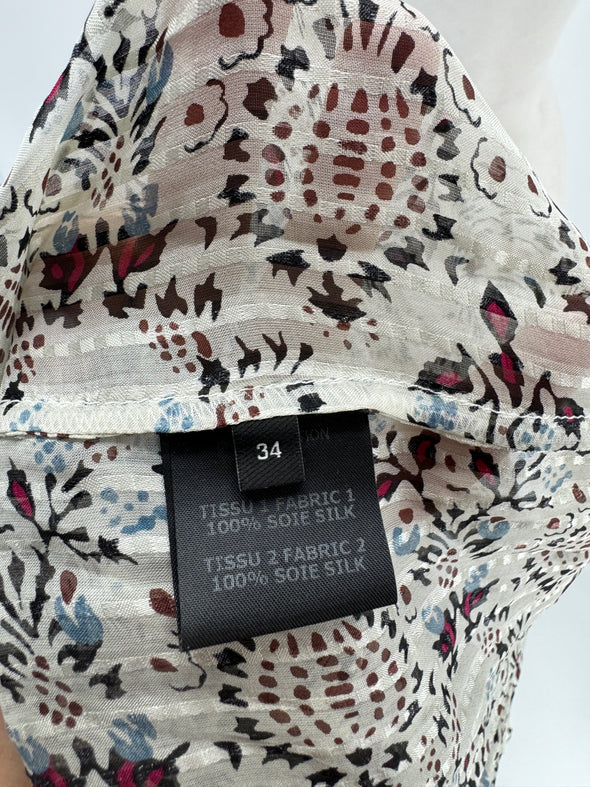 Top imprimé en soie
