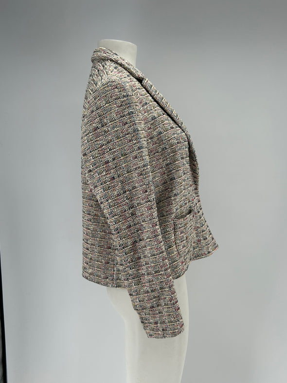 Veste en tweed multicolore