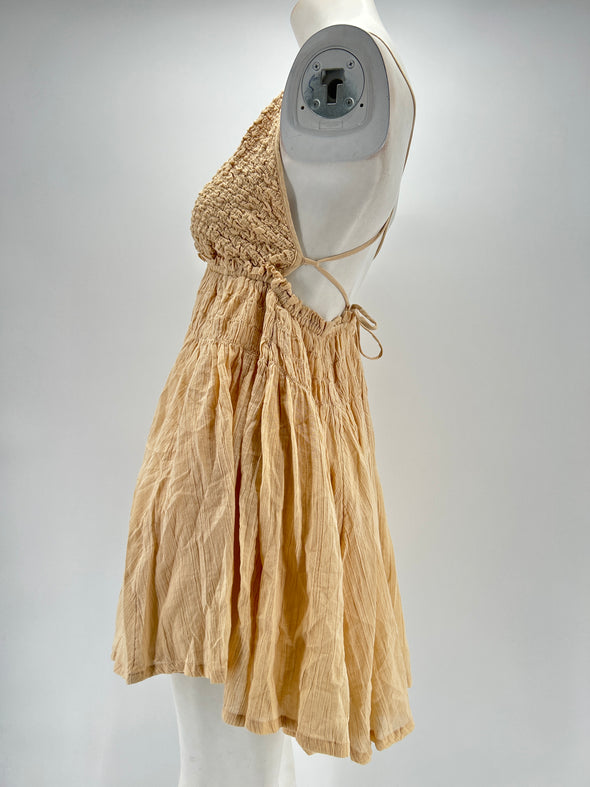 Débardeur drappée beige