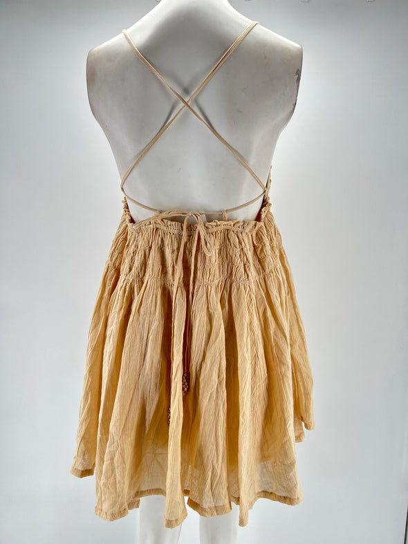 Débardeur drappée beige