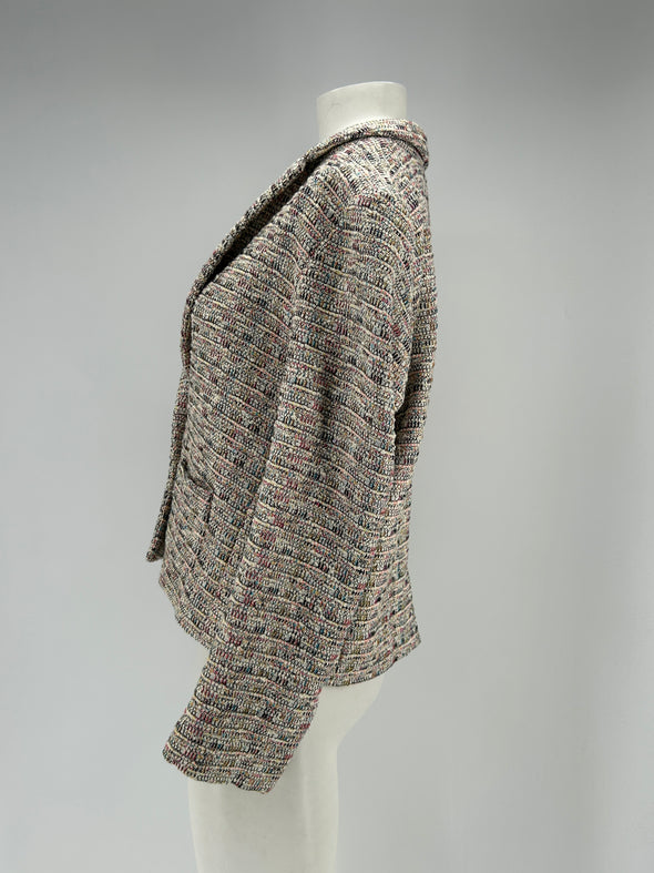 Veste en tweed multicolore