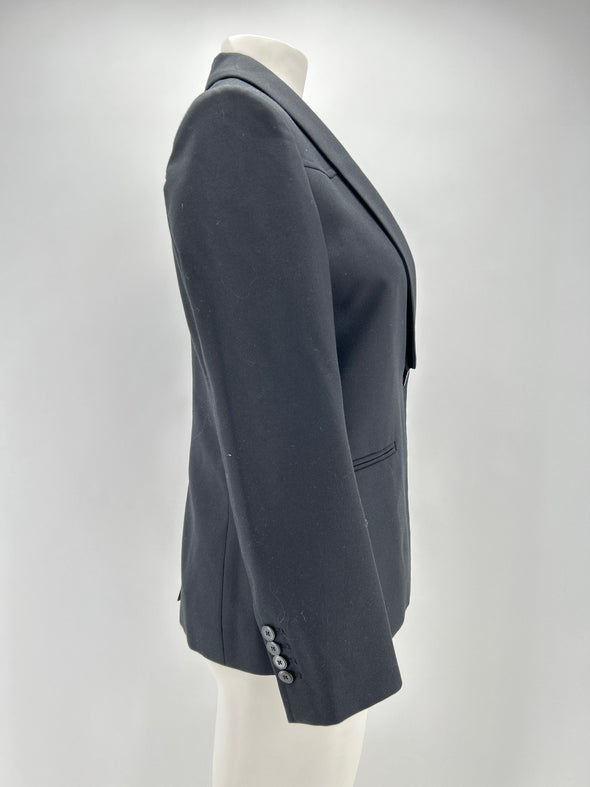 Blazer noir en laine mélangée