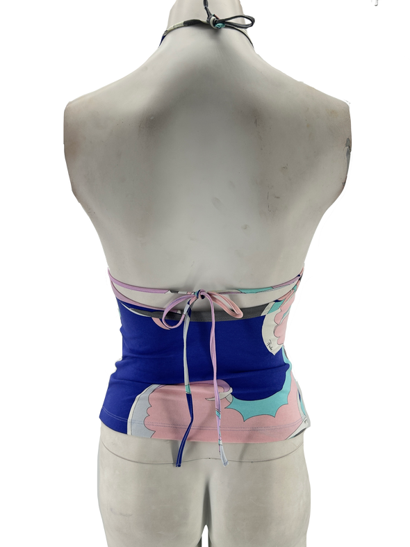 Top dos nu multicolore
