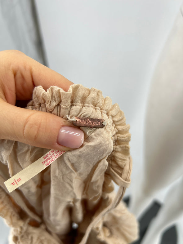 Débardeur drappée beige