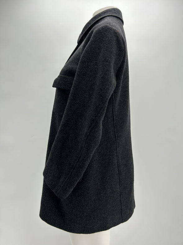 Manteau gris foncé en laine