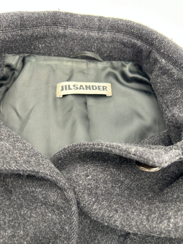 Manteau gris foncé en laine
