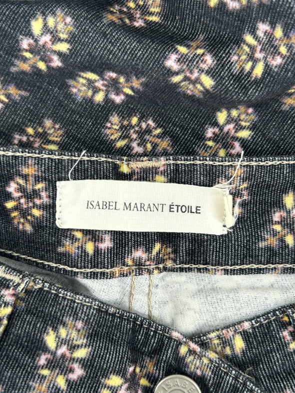 Pantalon noir à imprimé