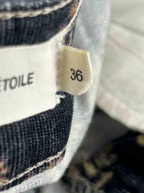 Pantalon noir à imprimé